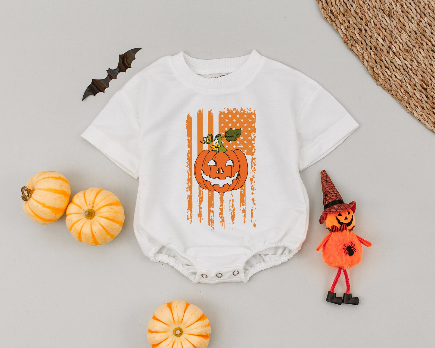 Pumpkin Spice Baby Romper: First Halloween Outfit for Boys & Girls