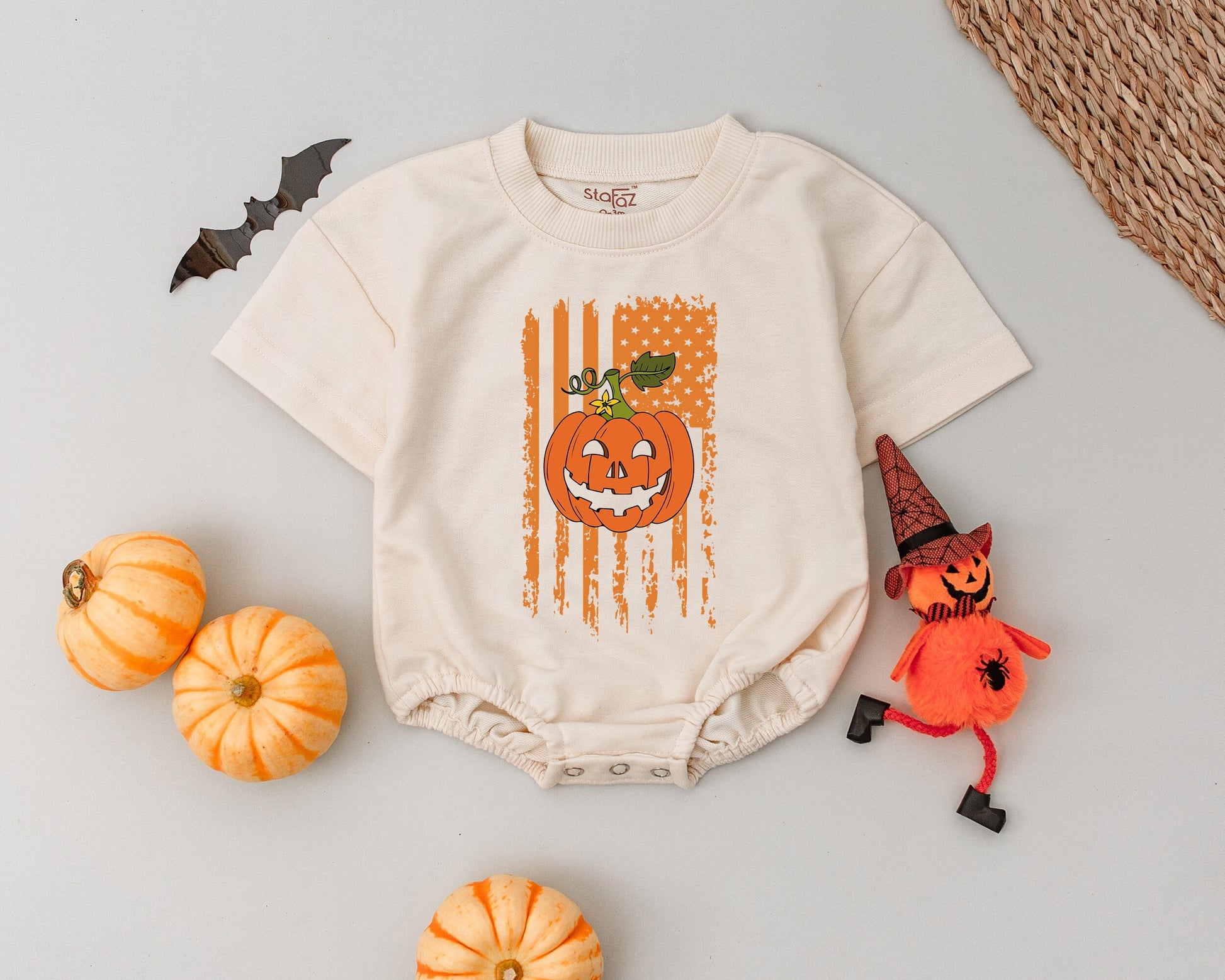 Pumpkin Spice Baby Romper: First Halloween Outfit for Boys & Girls