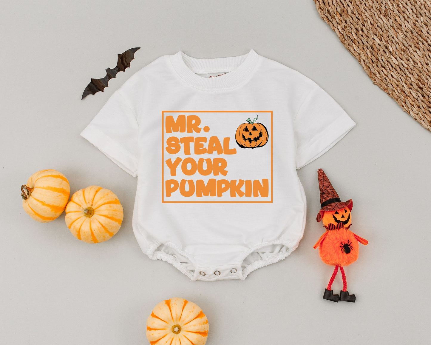 Pumpkin Spice Baby Romper: My 1st Halloween Retro Bodysuit