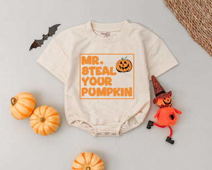 Pumpkin Spice Baby Romper: My 1st Halloween Retro Bodysuit