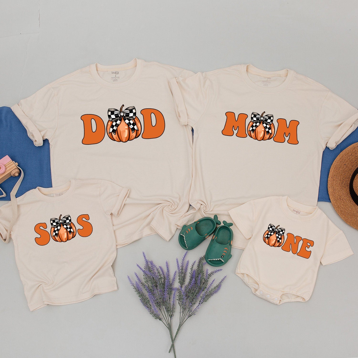 Matching Pumpkin Birthday Outfits: Mom, Baby & Family Set