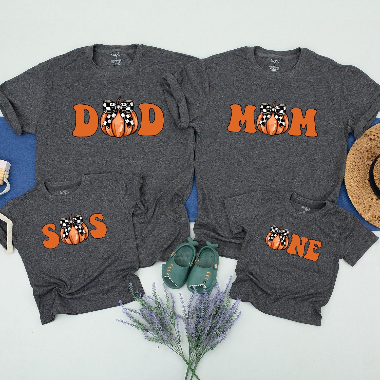 Matching Pumpkin Birthday Outfits: Mom, Baby & Family Set