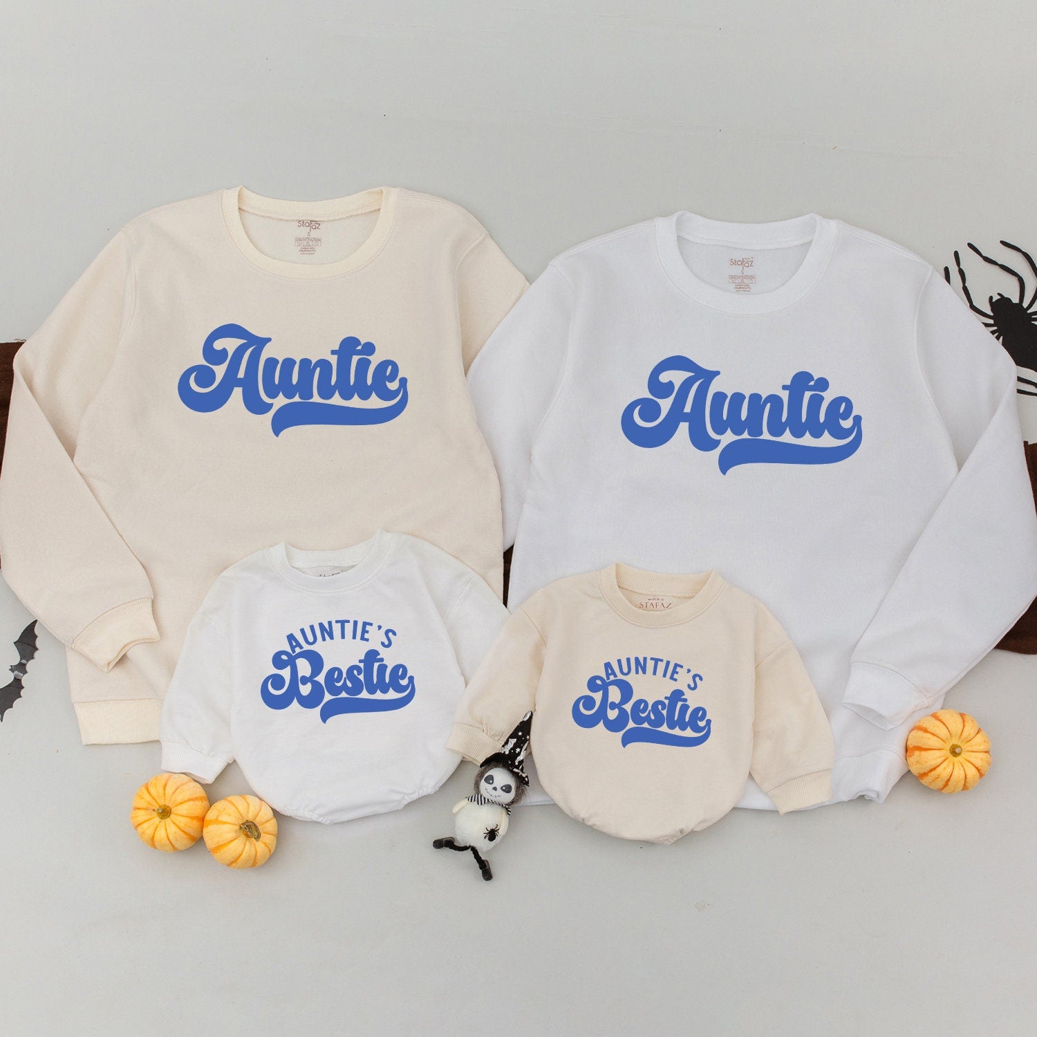 Auntie & Niece Personalized Sweatshirts - Cute Custom Gift Set