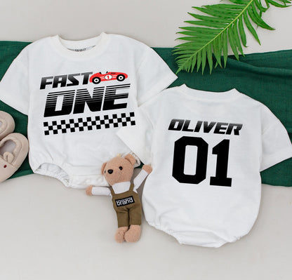 Race Car Birthday Family Tees: Fast 1 Theme, Mommy & Me Outfit