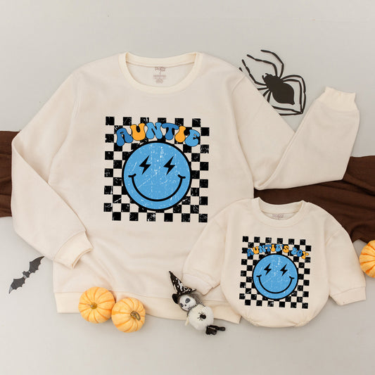 Auntie & Nephew Retro Smile Sweatshirts - Perfect Baby Shower Gift