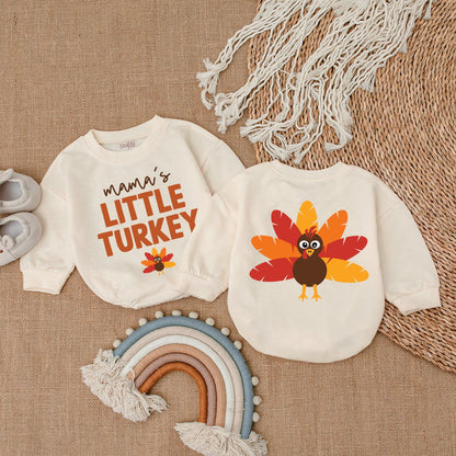 Thanksgiving Infant Romper - Baby Girl Outfit - First Holiday Gift