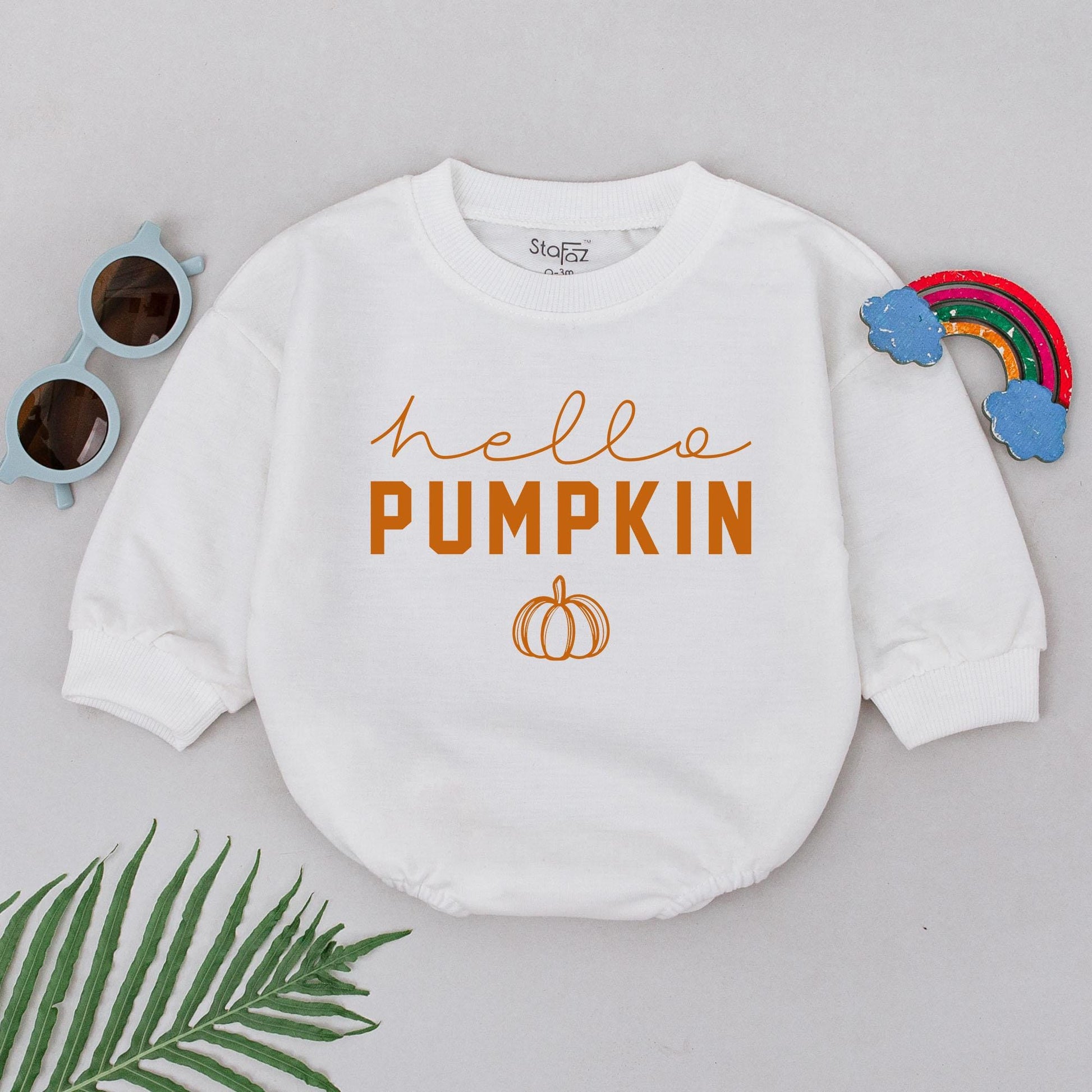 Pumpkin Spice Baby Romper: Thanksgiving, Fall Outfit for Newborn Girl