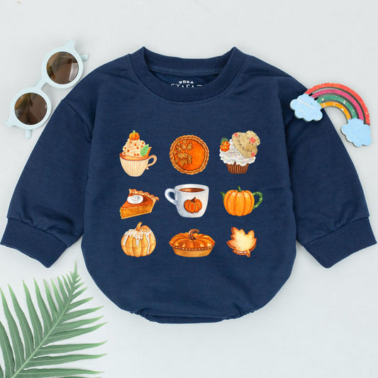 Pumpkin Patch Romper: Retro Thanksgiving Outfit, Fall Baby Clothes, Baby Shower Gift, Autumn Newborn Bodysuit, Cozy Pumpkin Spice Design (Girls) 139 chars