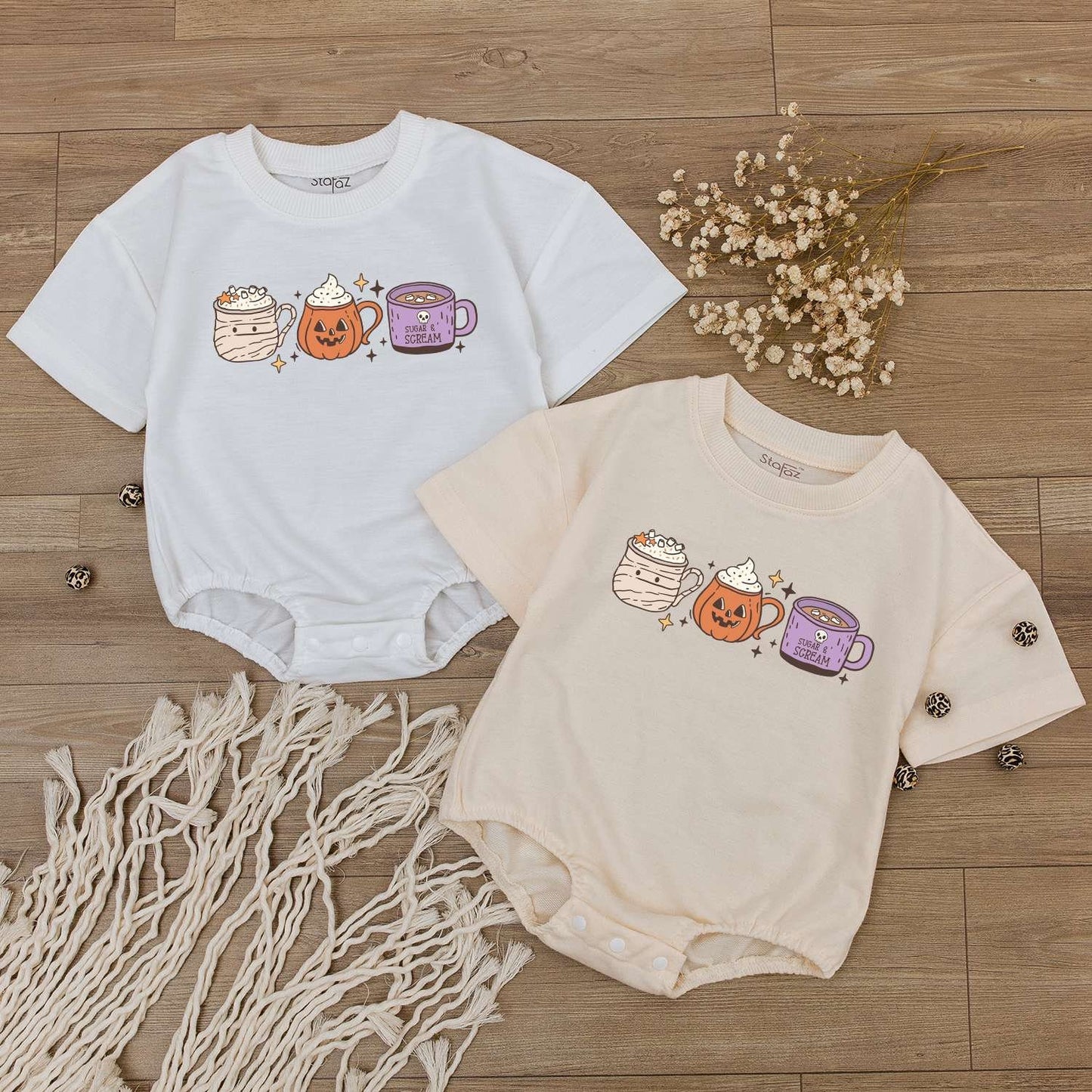 Pumpkin Spice Baby Romper: First Thanksgiving & Fall Outfit