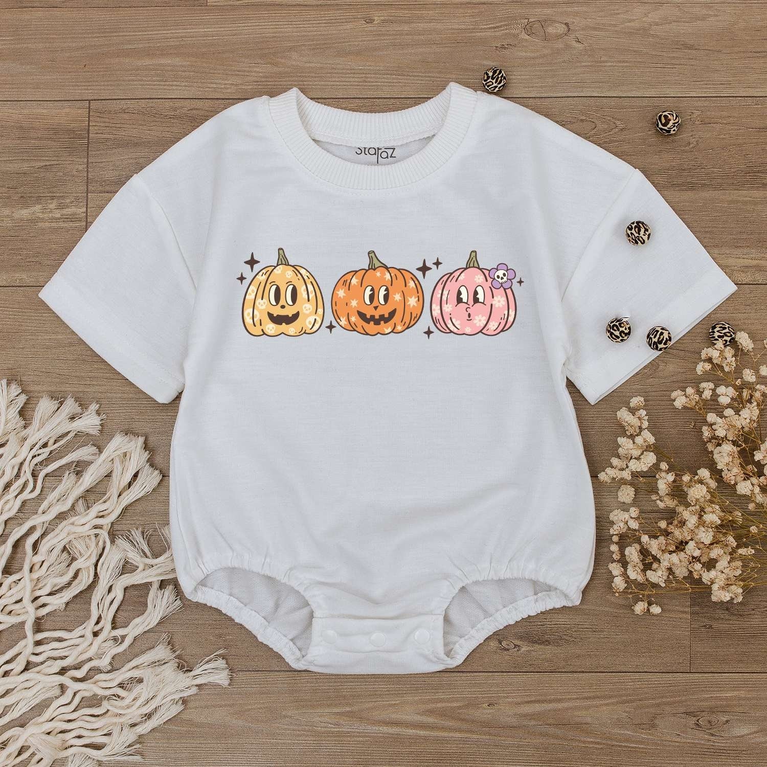 Festive Baby Romper: Pumpkin & Thanksgiving Newborn Outfit