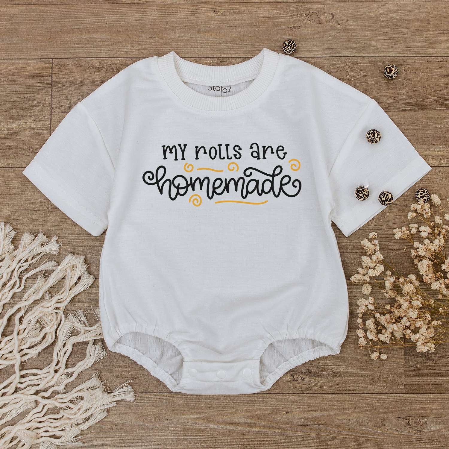 Retro Baby Romper & Tee: Funny Thanksgiving & Fall Clothing