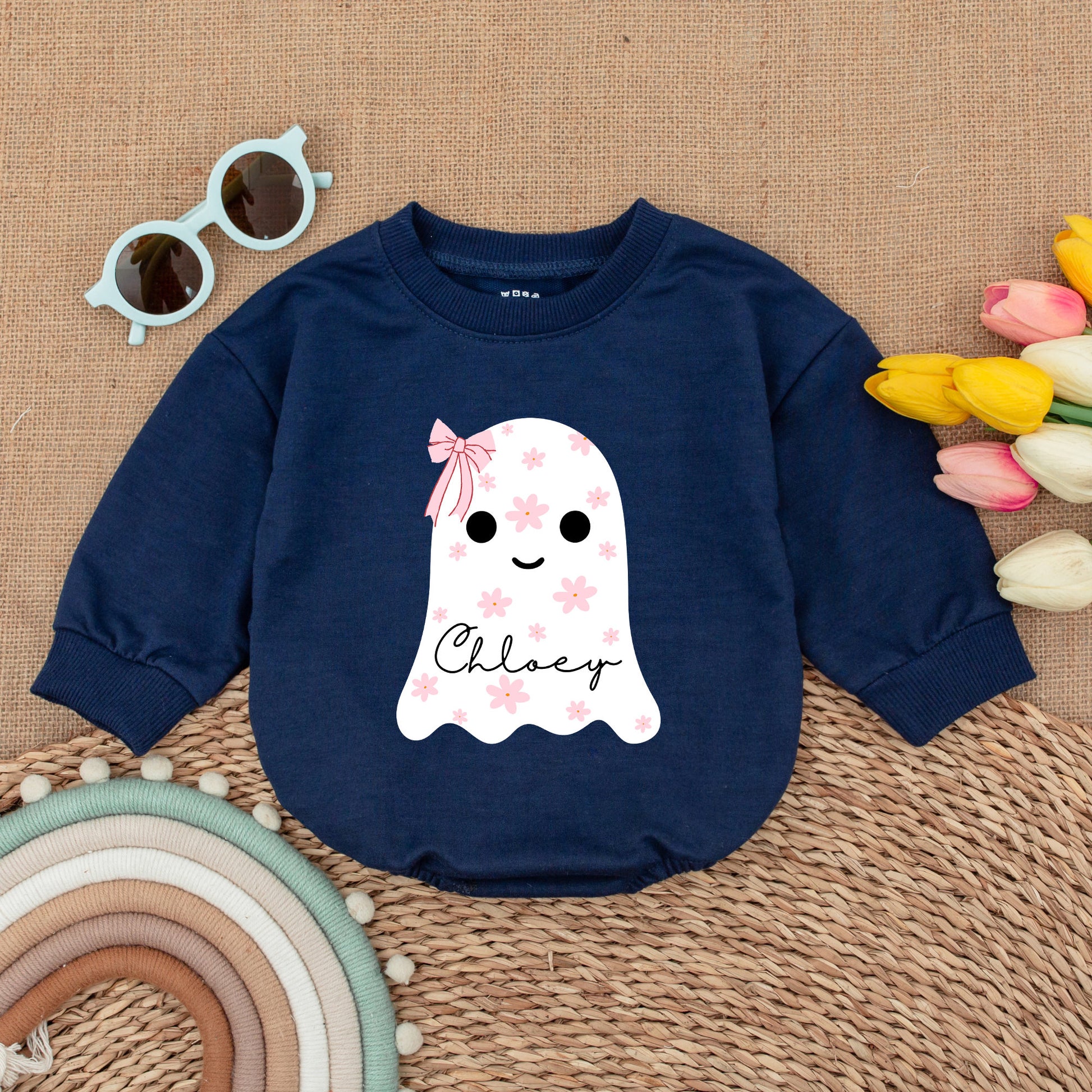 Personalized Boo Halloween Baby Romper - Cute Fall Baby Outfit Gift
