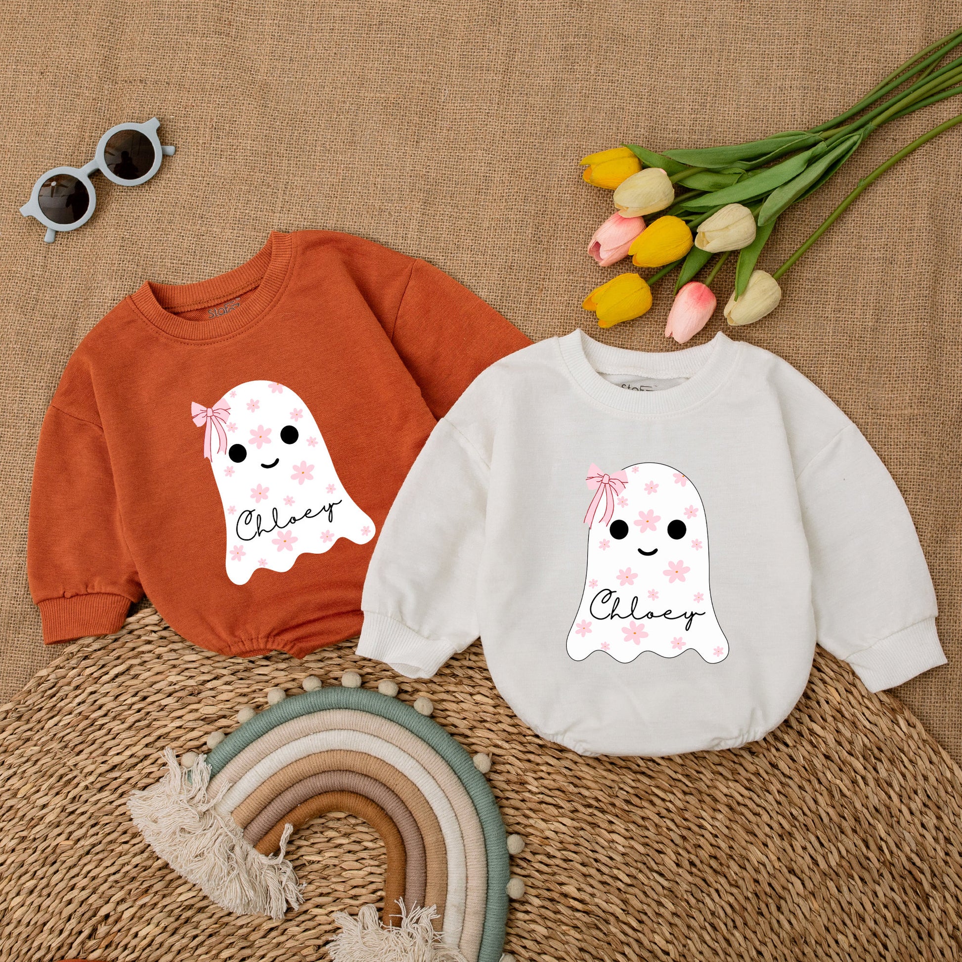 Personalized Boo Halloween Baby Romper - Cute Fall Baby Outfit Gift
