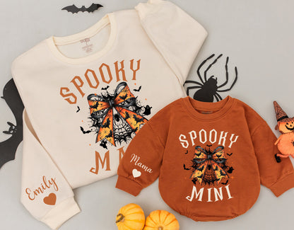 Cute Matching Halloween Sweatshirts for Mom and Baby – Retro Style