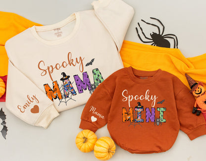 Mama & Mini Halloween Sweatshirts: Cute Spooky Retro Family Outfits