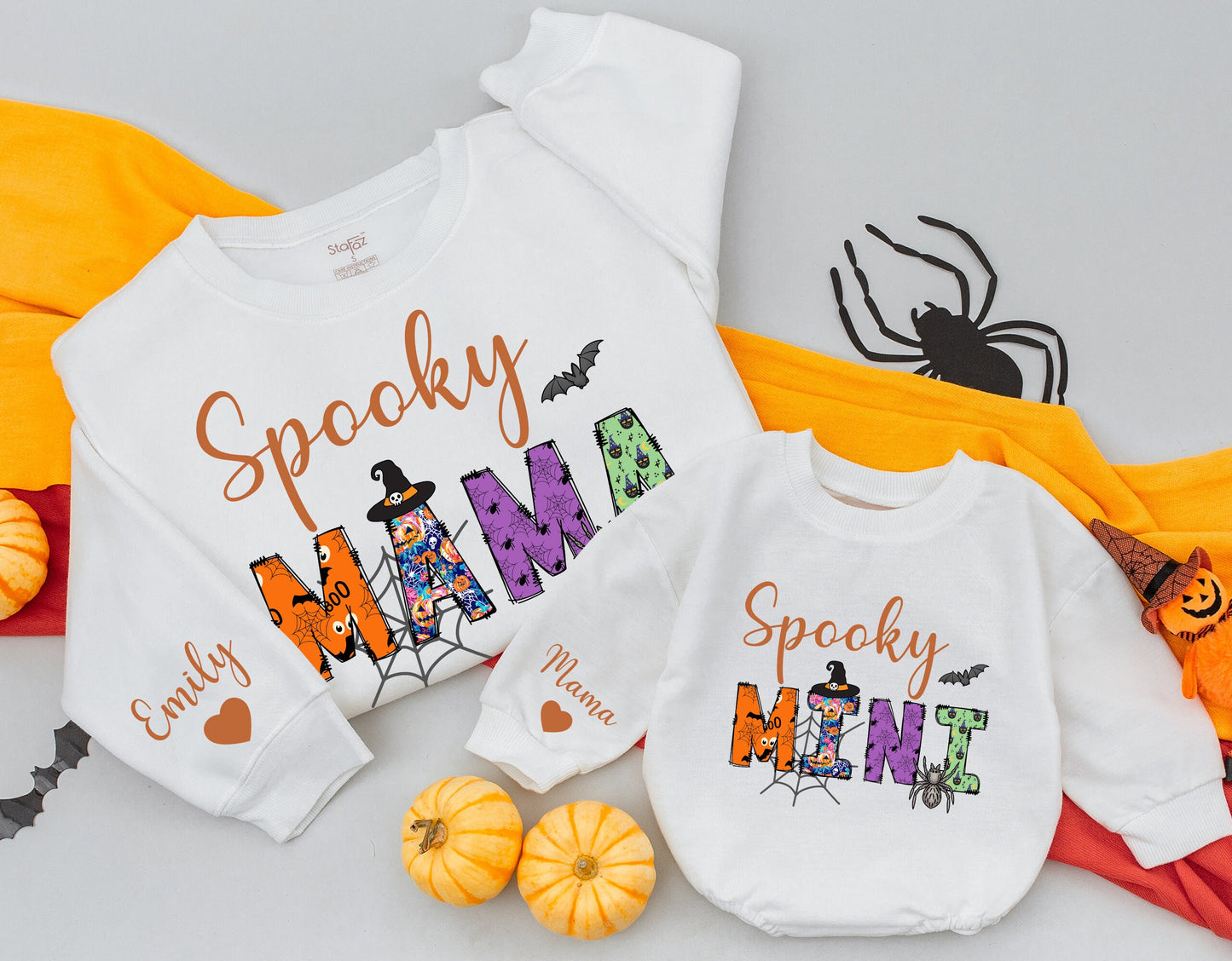 Mama & Mini Halloween Sweatshirts: Cute Spooky Retro Family Outfits