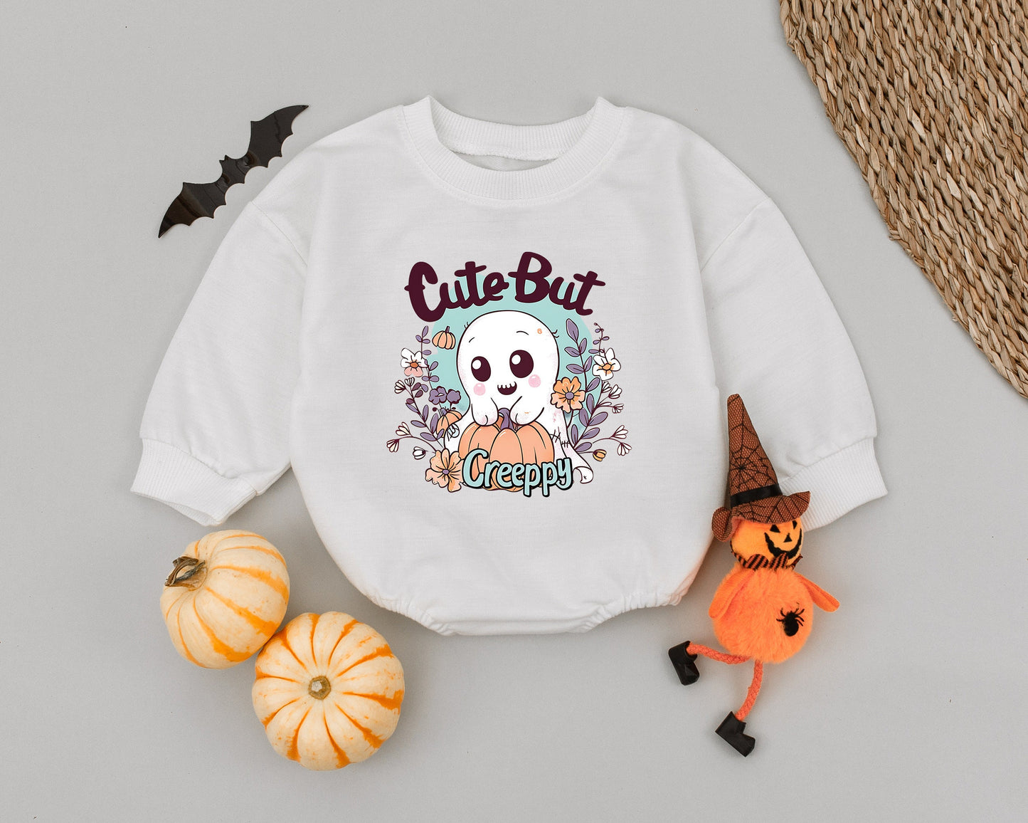 Spooky Cute Baby Romper: First Halloween Unisex Outfit, Retro Fun