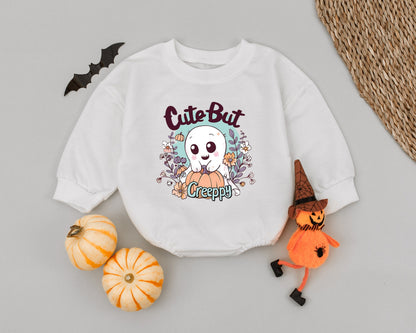 Spooky Cute Baby Romper: First Halloween Unisex Outfit, Retro Fun