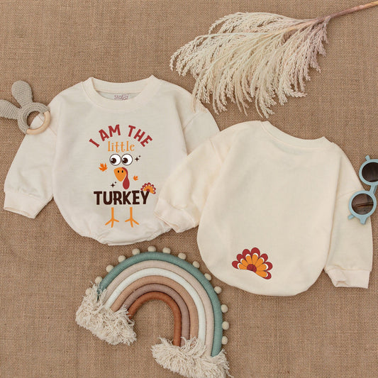 Thanksgiving Turkey Bubble Romper - Perfect Fall Baby Bodysuit Gift