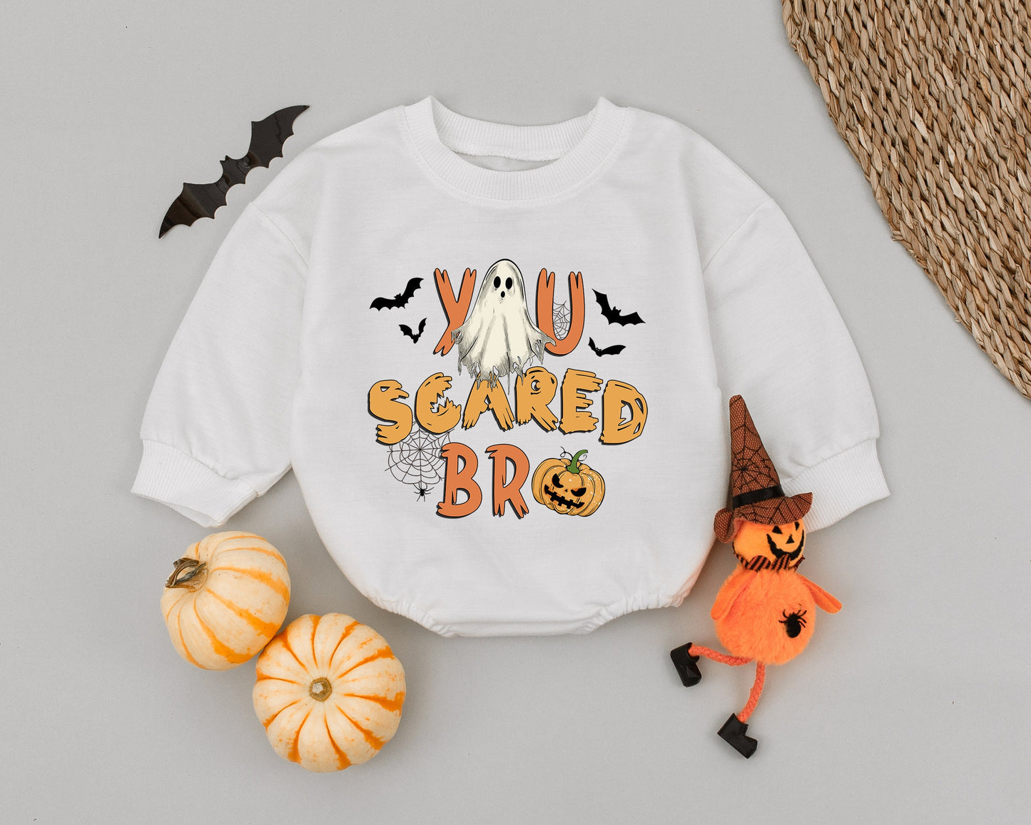 Funny Halloween Baby Romper - Ghost & Pumpkin Costume for Fall Fun