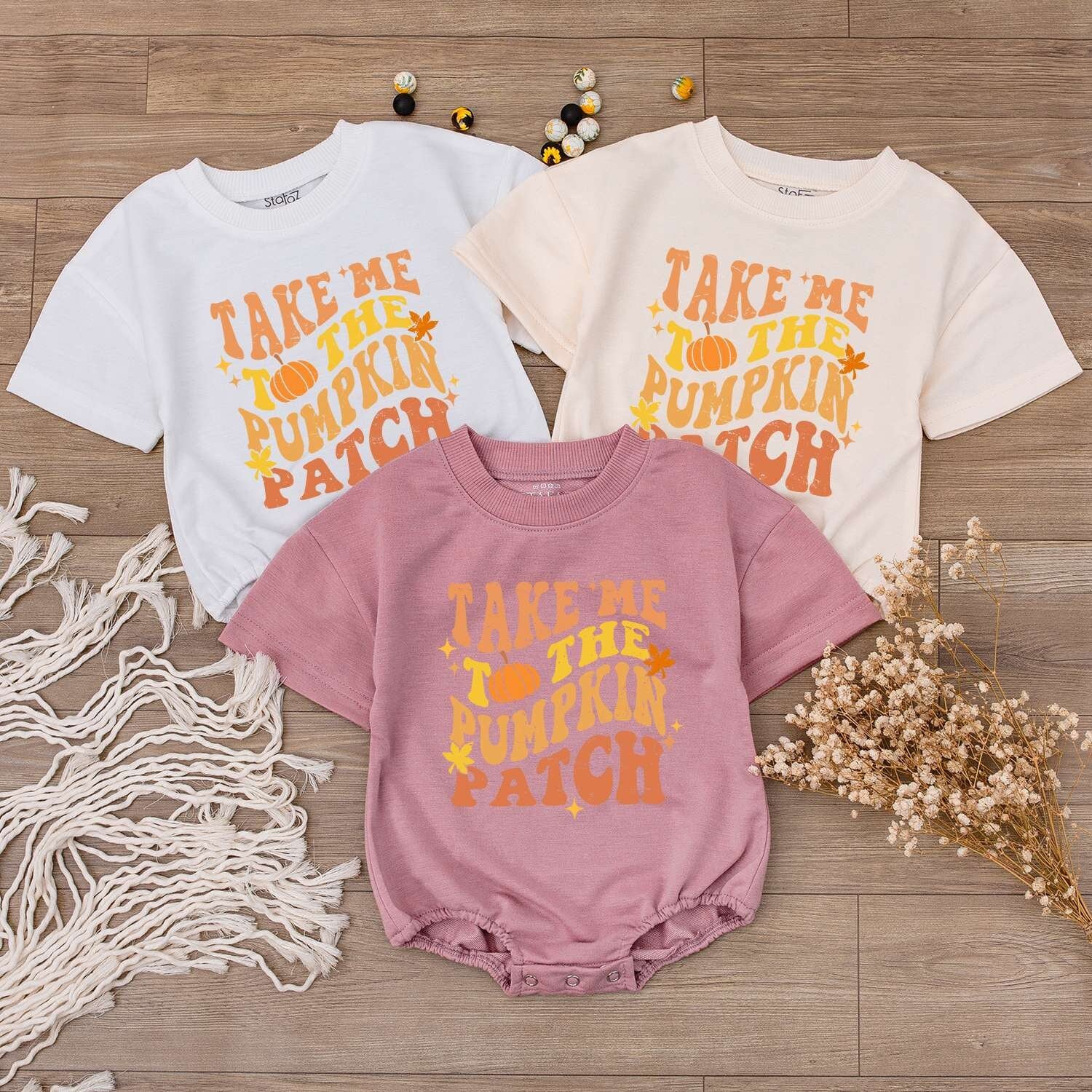 Pumpkin Patch Baby Romper: Fall Outfit for Girls, Long Sleeve