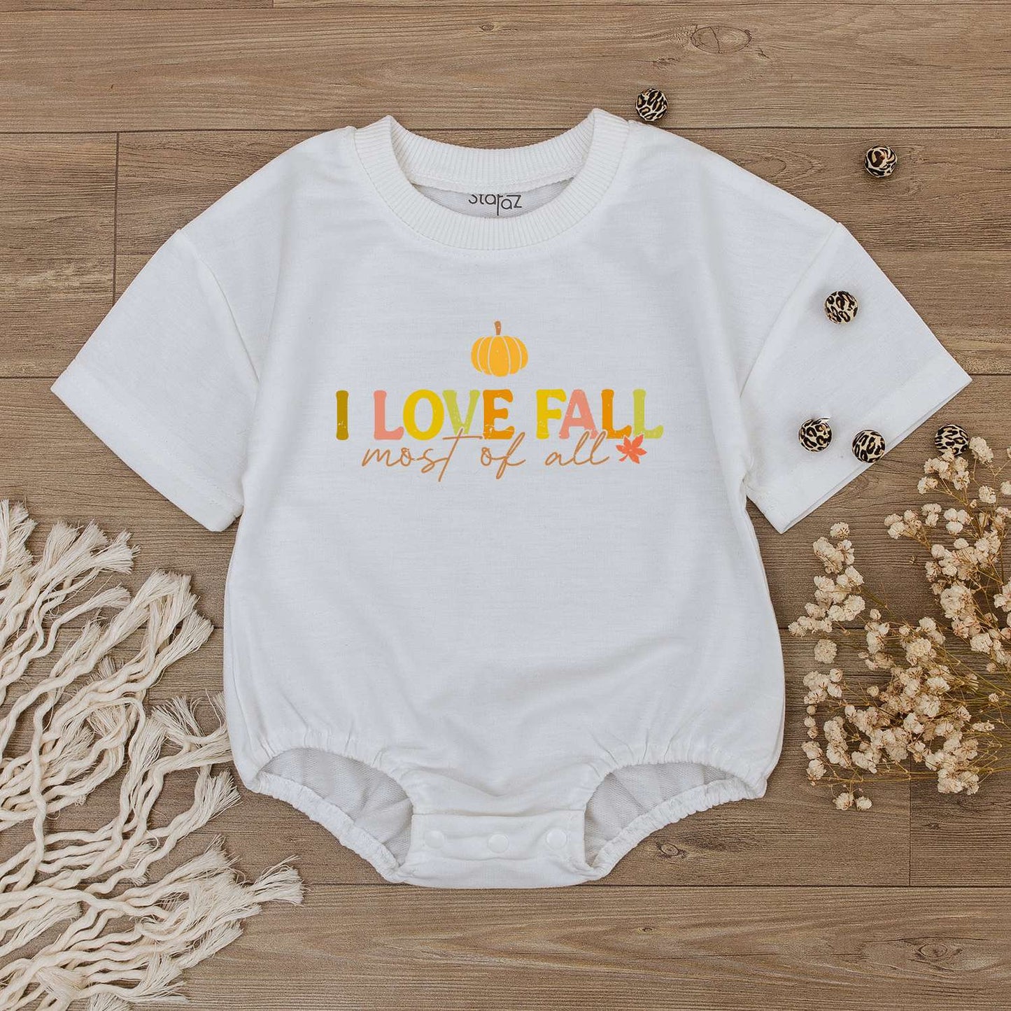 Cozy Autumn Baby Romper & Toddler Tee – Perfect for Pumpkin Season