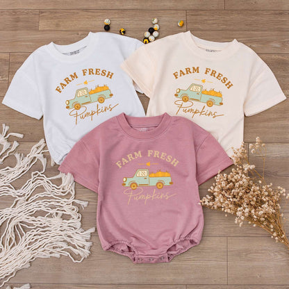 Autumn Baby Romper & Toddler Tee - Perfect Pumpkin Patch Outfit