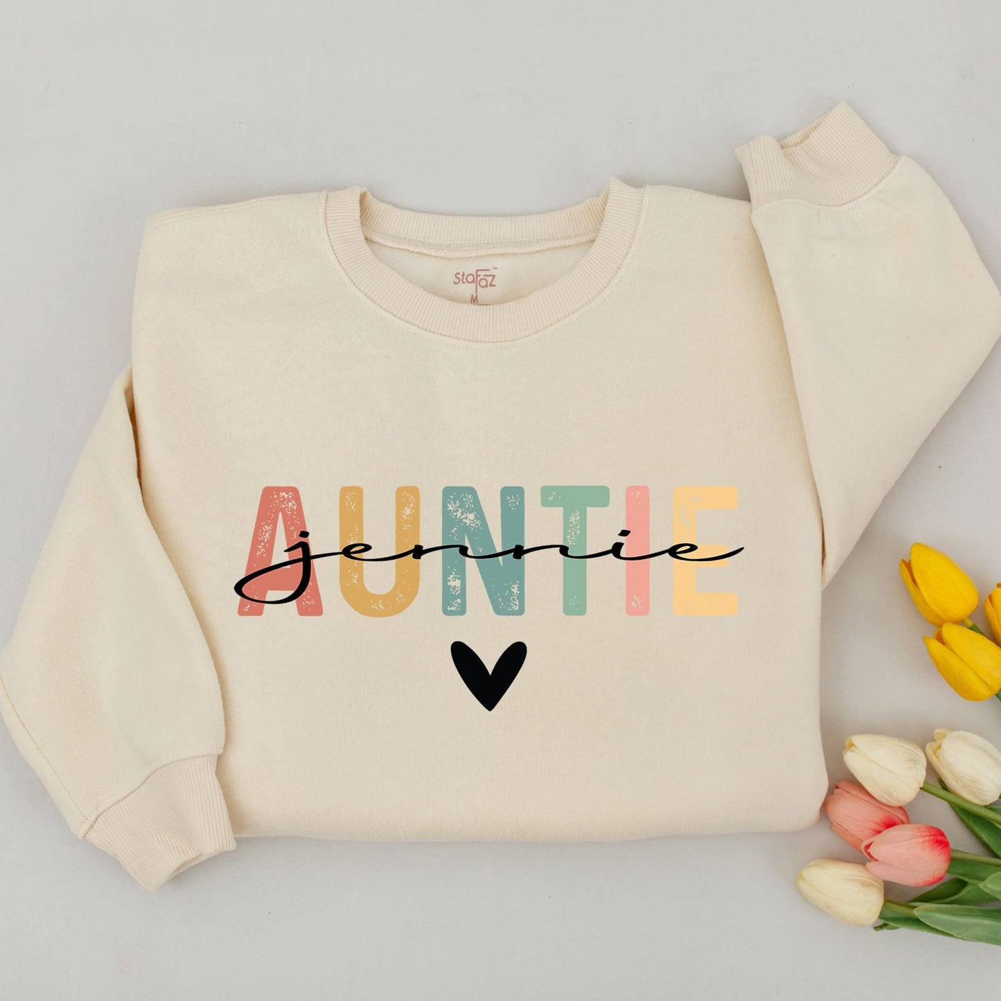 Custom Aunt Sweatshirt Set: Niece & Nephew Matching Crewnecks