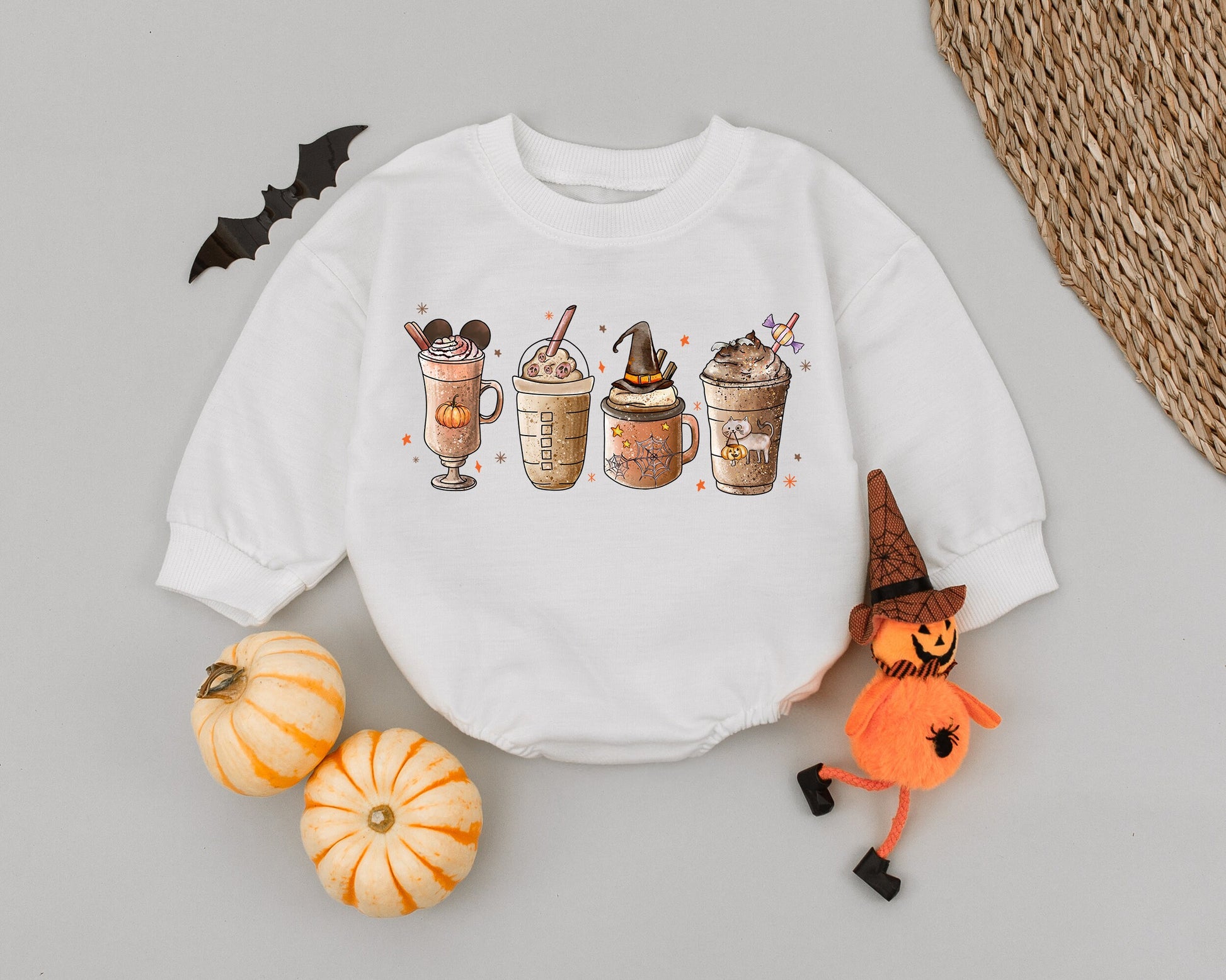 Pumpkin Spice Baby Romper: Cute Fall Outfit for Coffee Lovers