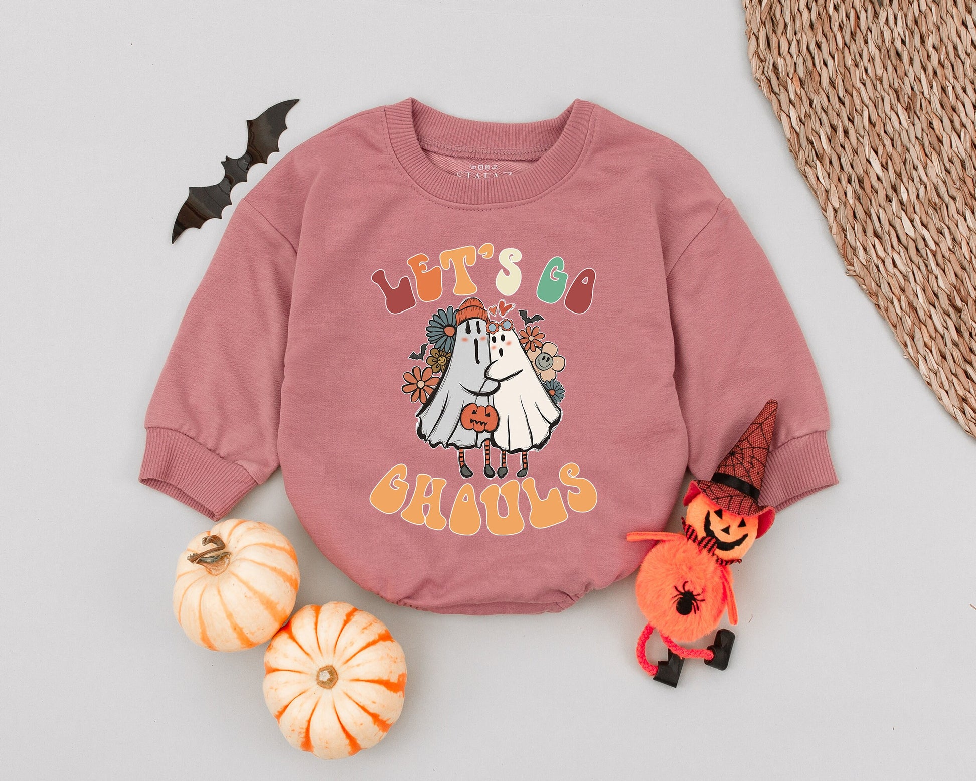 Spooky Vintage Ghost Romper: Cute Fall Baby Outfit & Costume