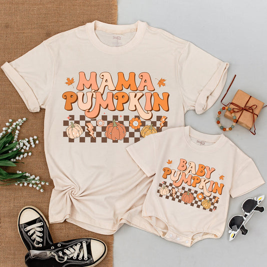 Matching Family Pumpkin Shirts: Retro Fall Outfits for All Ages