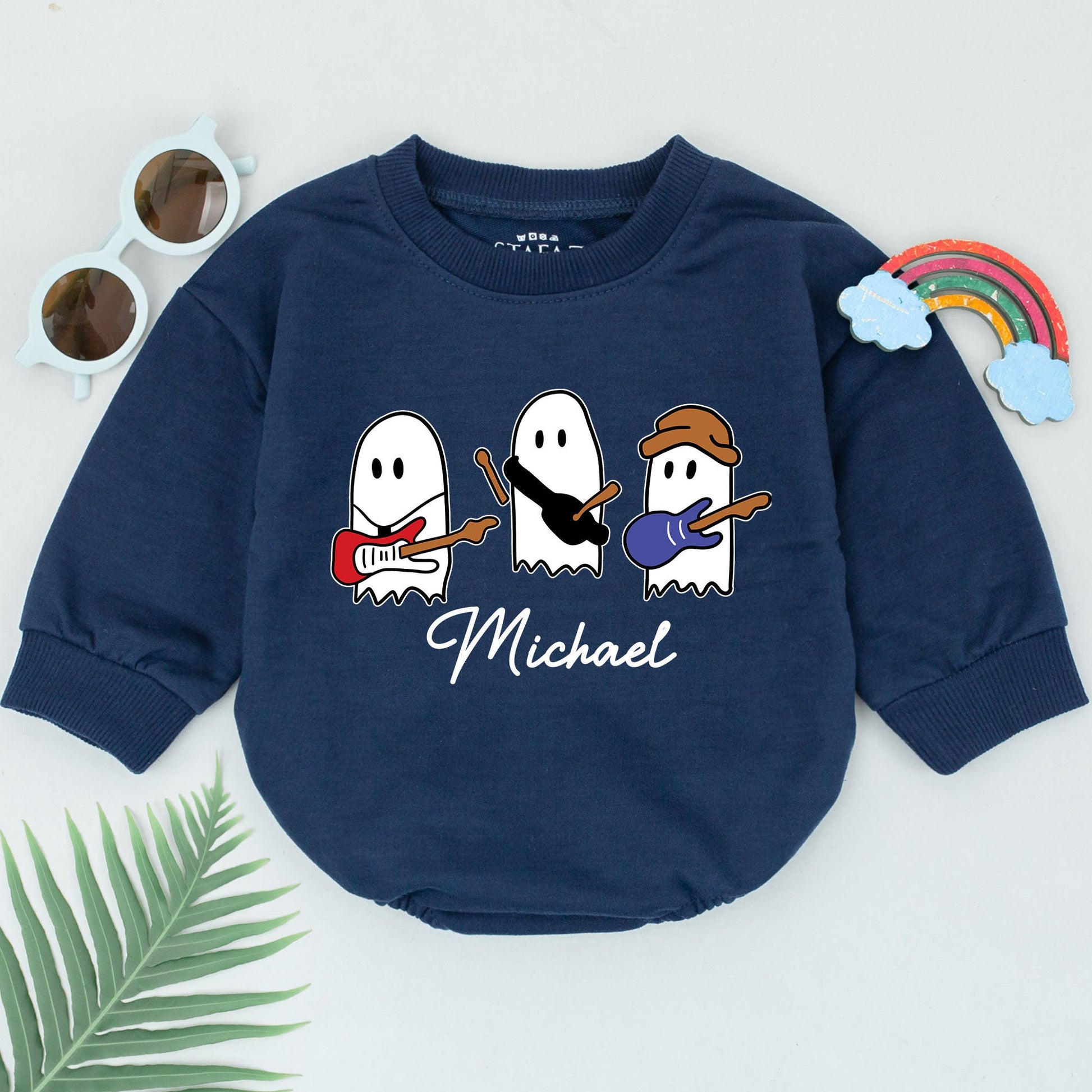 Baby's 1st Halloween Romper: Personalized Ghost Bodysuit Gift