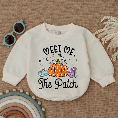 Autumn Pumpkin Bubble Romper - Perfect Thanksgiving Baby Outfit!