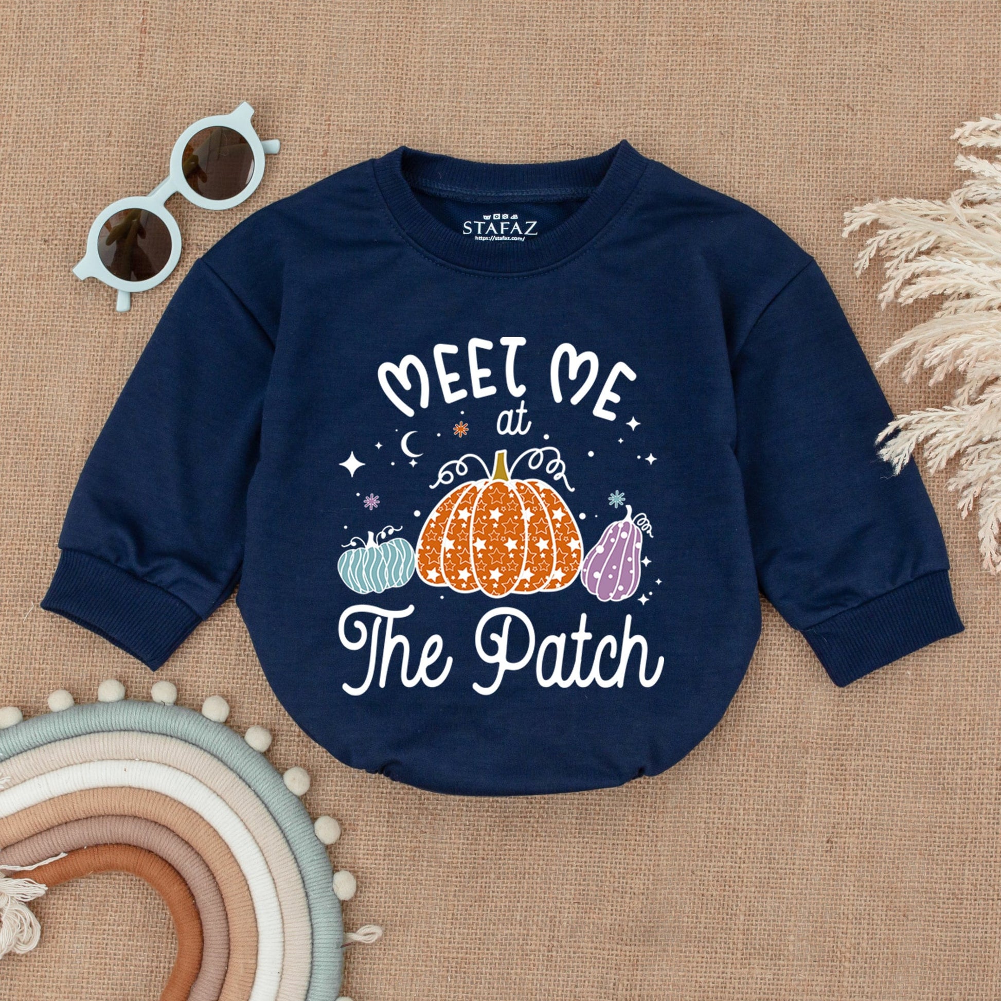 Autumn Pumpkin Bubble Romper - Perfect Thanksgiving Baby Outfit!