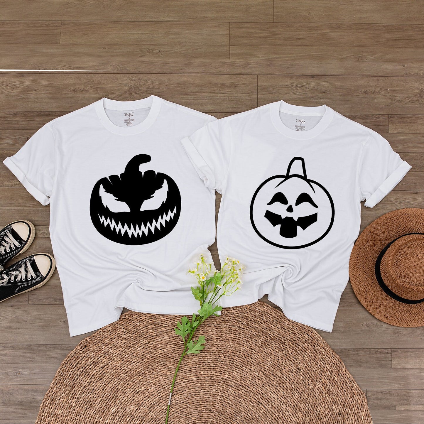 Personalized Pumpkin Face Baby Romper - Cute Fall & Thanksgiving Outfit