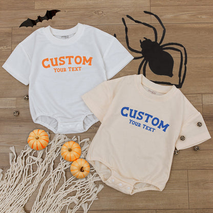 Personalized Baby Romper & Toddler Tee - Custom Text Family Outfits