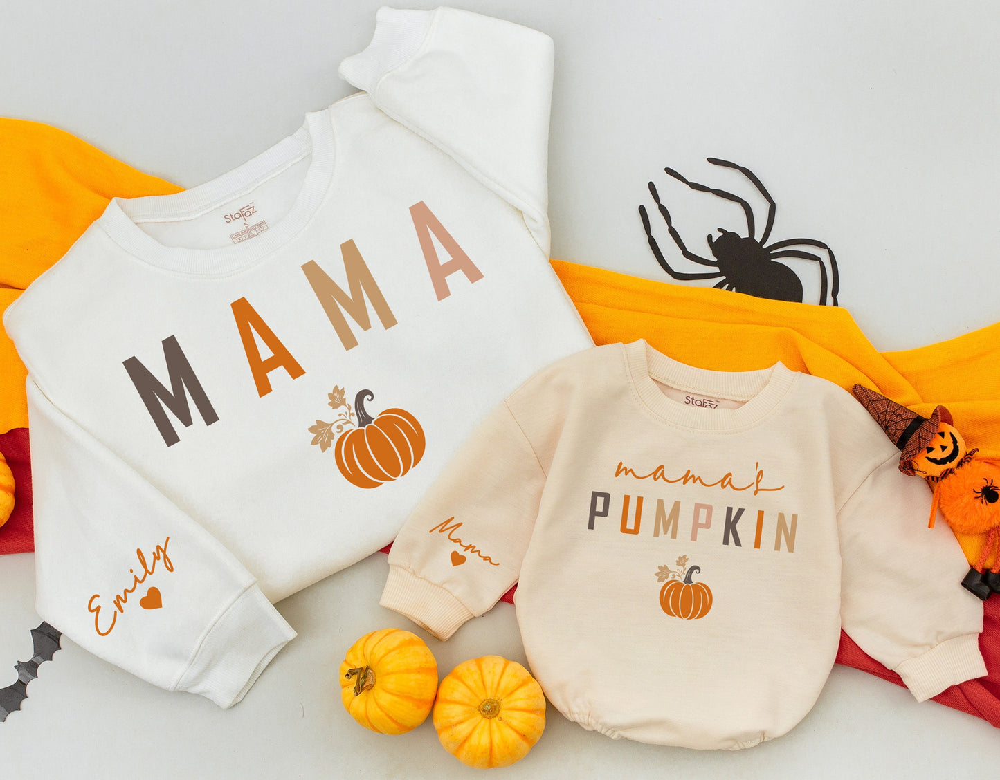 Pumpkin Matching Fall Outfits for Moms and Kids – Perfect for Thanksgiving