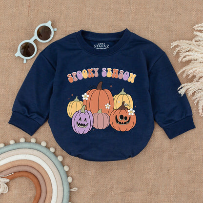 Adorable Pumpkin Halloween Romper, Baby's First Outfit, Gender Neutral