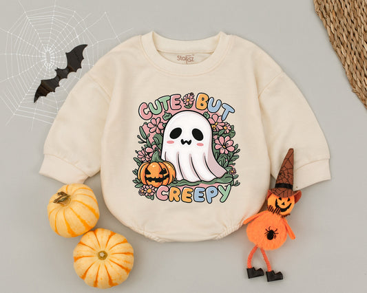 Spooky Cute Ghost Halloween Romper for Babies - Unisex Fall Outfit