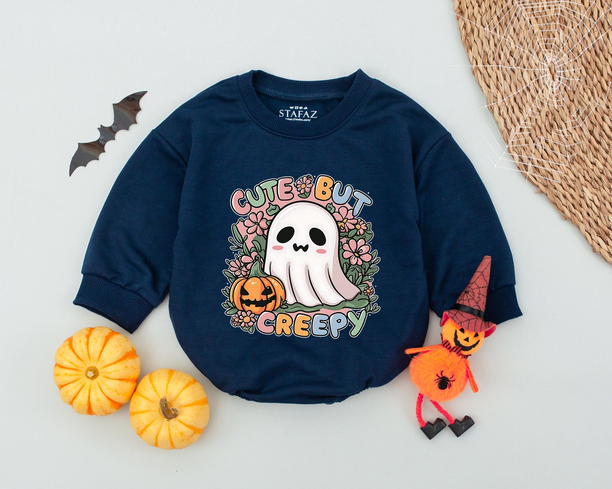 Spooky Cute Ghost Halloween Romper for Babies - Unisex Fall Outfit