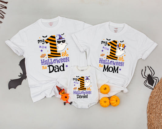 First Halloween Family Matching Shirts: Mom, Dad, Baby Spooky Outfits  