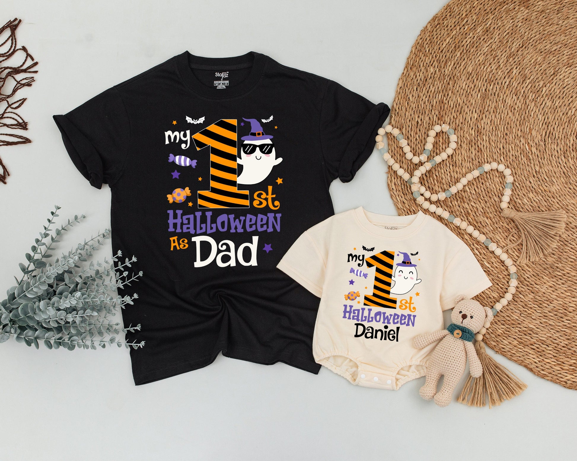 First Halloween Family Matching Shirts: Mom, Dad, Baby Spooky Outfits  