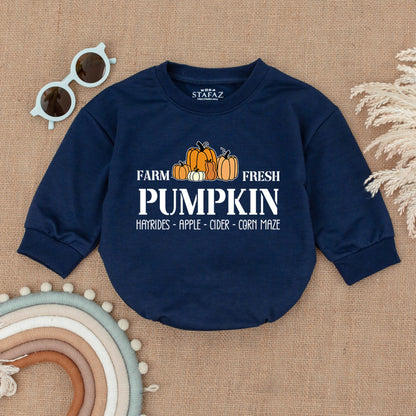 Cozy Fall Baby Romper: Halloween to Thanksgiving Baby Outfit  