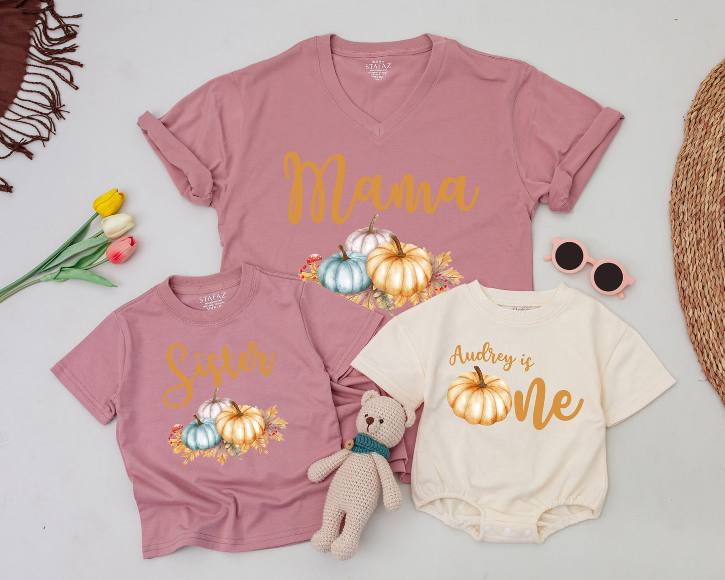 Matching Pumpkin Birthday Shirts, Family Halloween Costume Tee