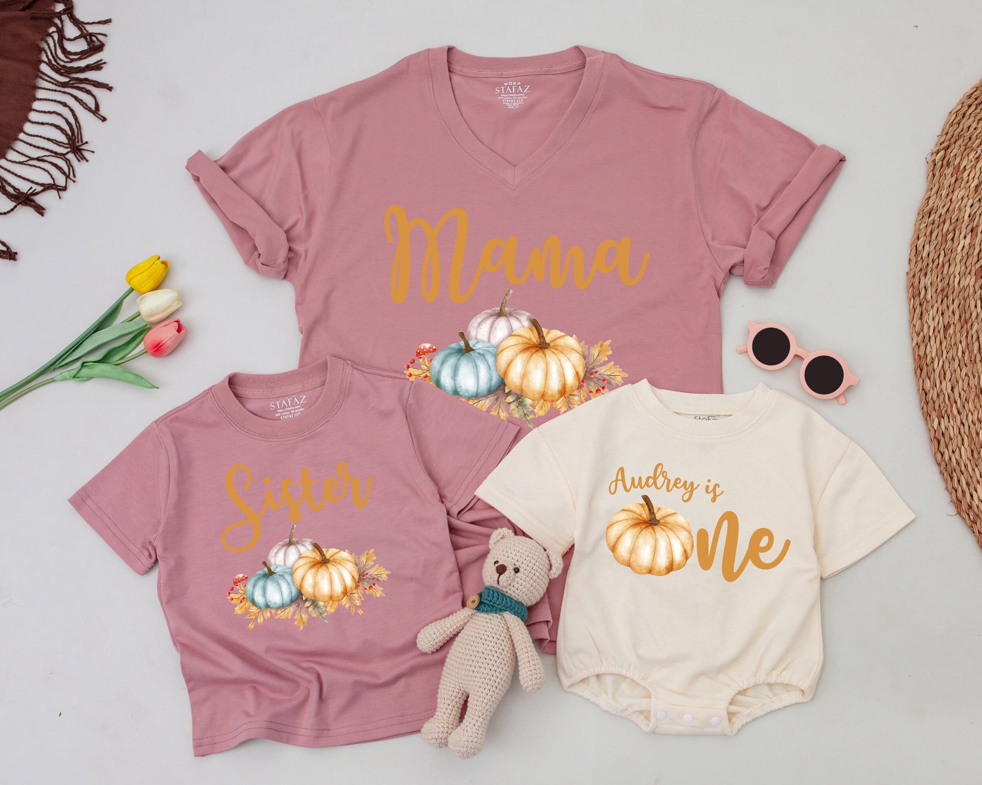 Matching Pumpkin Birthday Shirts, Family Halloween Costume Tee