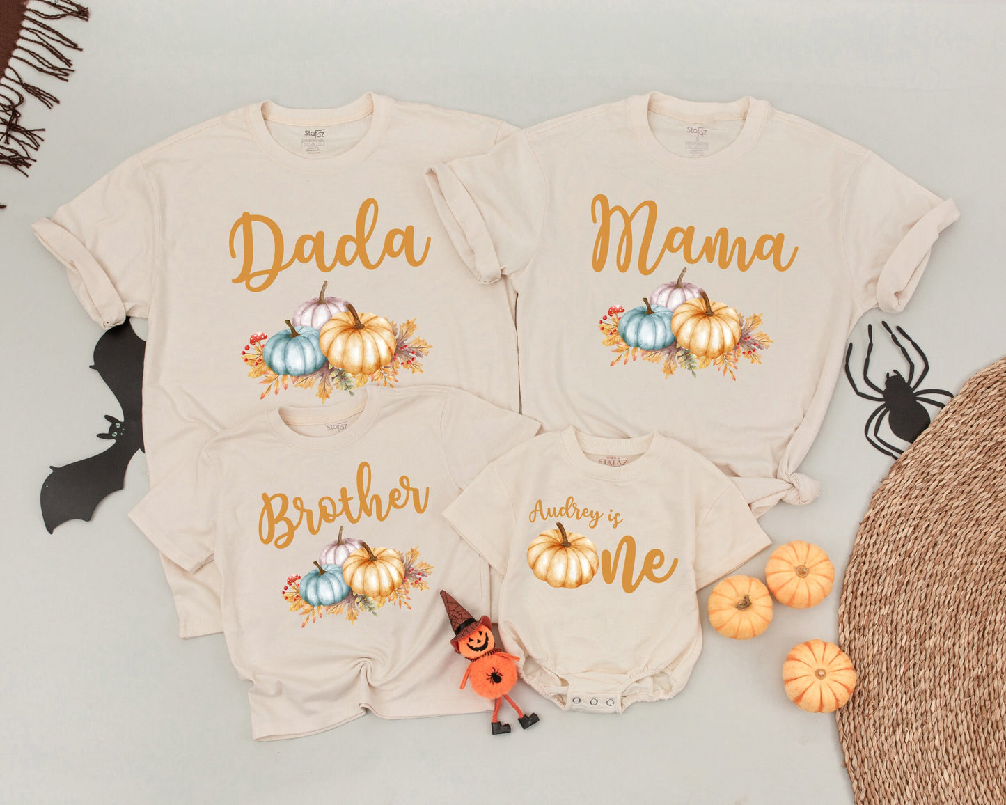 Matching Pumpkin Birthday Shirts, Family Halloween Costume Tee