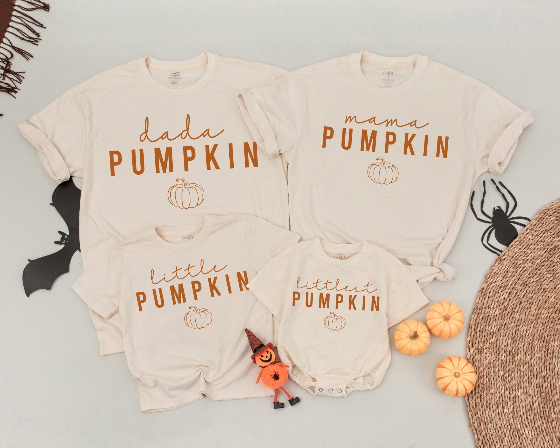 Matching Retro Pumpkin Family Shirts, Fall Baby Outfit, Halloween Fun