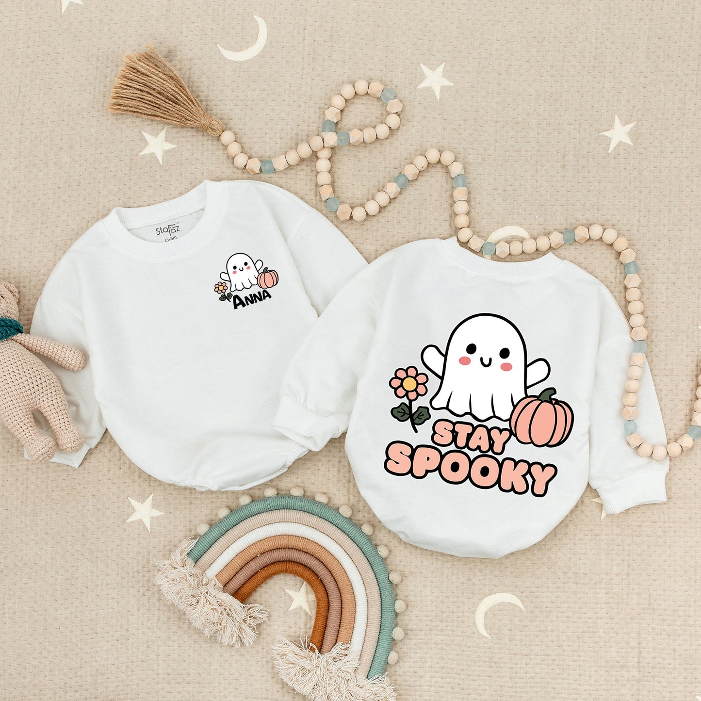 Spooky Personalized Halloween Romper – Baby & Toddler Costume Outfit  