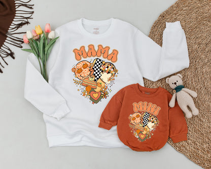 Retro Pumpkin Spice Matching Mommy & Me Halloween Sweatshirts