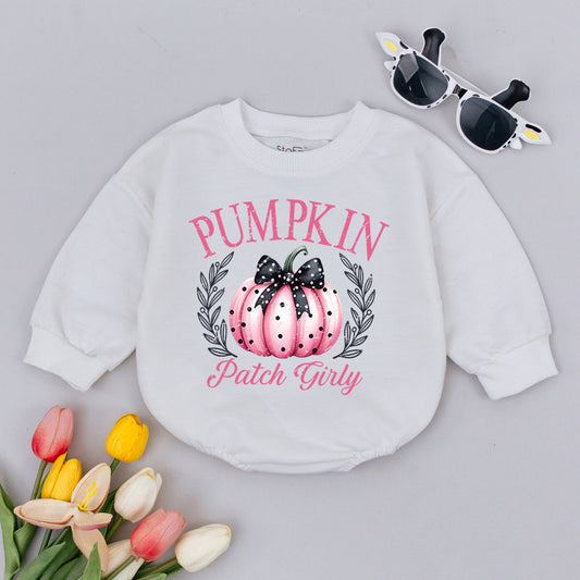 Autumn Baby Romper: Retro Pumpkin Patch Bodysuit for Thanksgiving